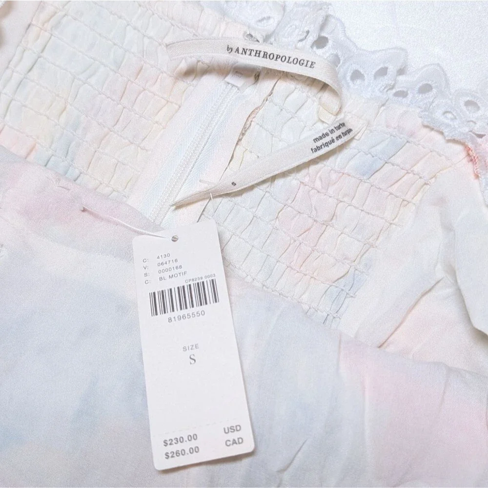 NWT By Anthropologie Ruffled Eyelet Dress - Picture 15 of 16